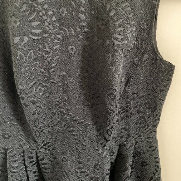 LOFT Mini Dress Jacquard Paisley Fit Flare style 347063 Sz 4 - Picture 6 of 7